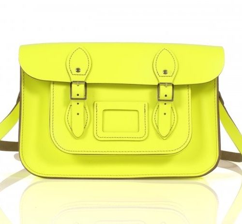 13" Dayglow Yellow satchel