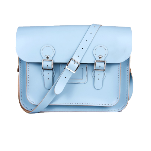 13" Baby Blue Circle Satchel