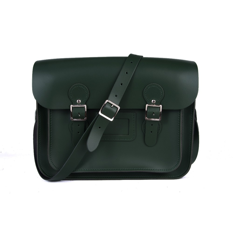 13″ Dark Green Circle Satchel 13″ Dark Green Circle Satchel