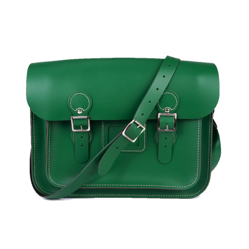 13" Light Green Circle Satchel