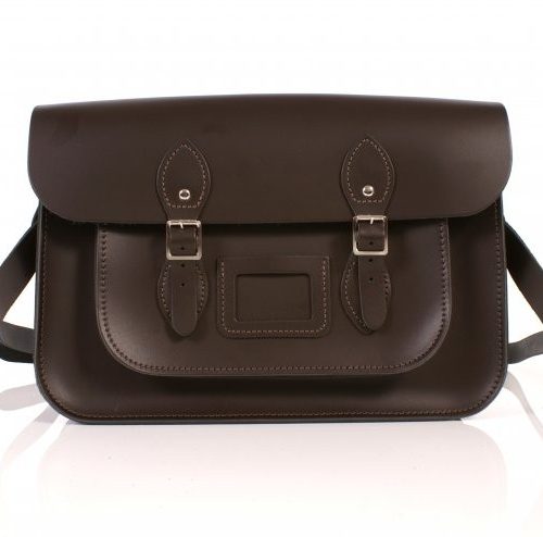 13" Chocolate Brown Satchel