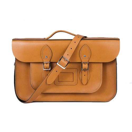 15" Autumn Tan Briefcase Satchel