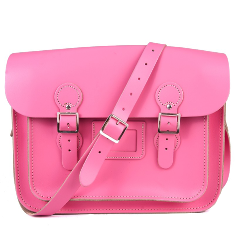 11" Pink Circle Satchel
