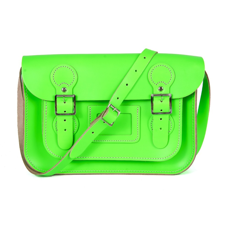 11″ Dayglow Green Circle Satchel 11″ Dayglow Green Circle Satchel