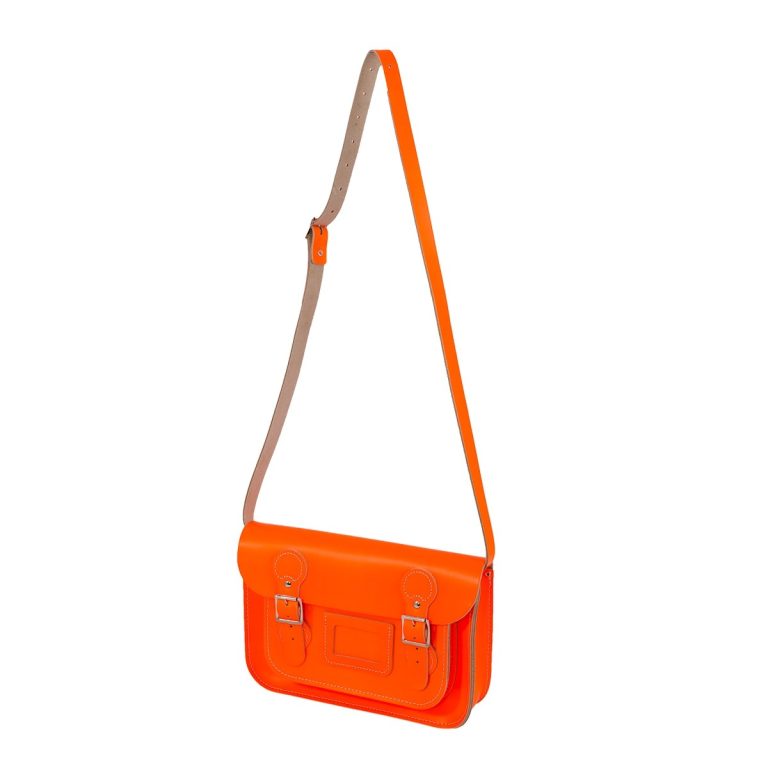11″ Dayglow Orange Circle Satchel 11″ Dayglow Orange Circle Satchel