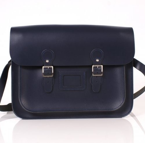 15" Navy Circle Satchel