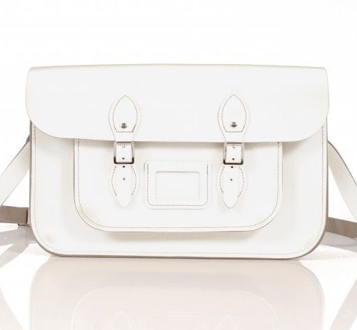 15" White Satchel