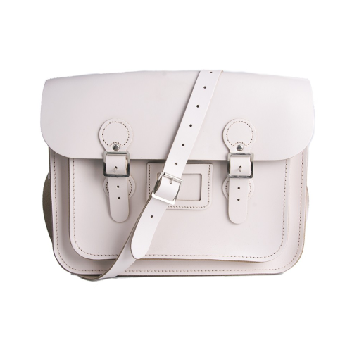 11" White Circle Satchel