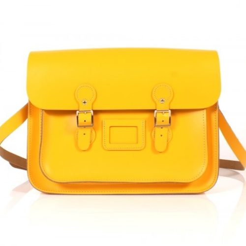 15" Double Yellow circle Satchel
