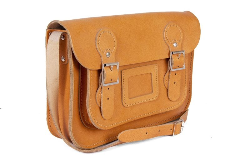 11 Autumn Tan Circle Satchel Side 11 Autumn Tan Circle Satchel Side