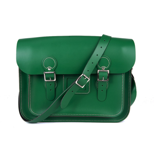 11" Green Circle Satchel