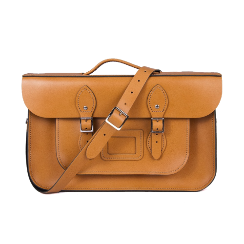 14" Autumn Tan Briefcase Satchel