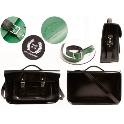 14" Black Satchel Briefcase