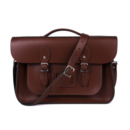 14 Chestnut Brown Briefcase Satchel