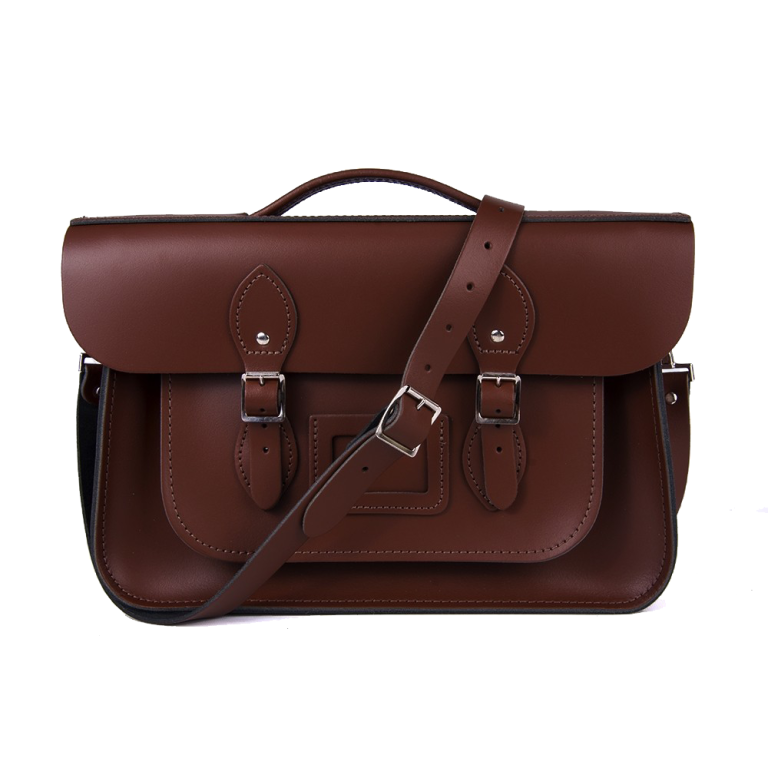 14 Chestnut Brown Briefcase Satchel 14 Chestnut Brown Briefcase Satchel