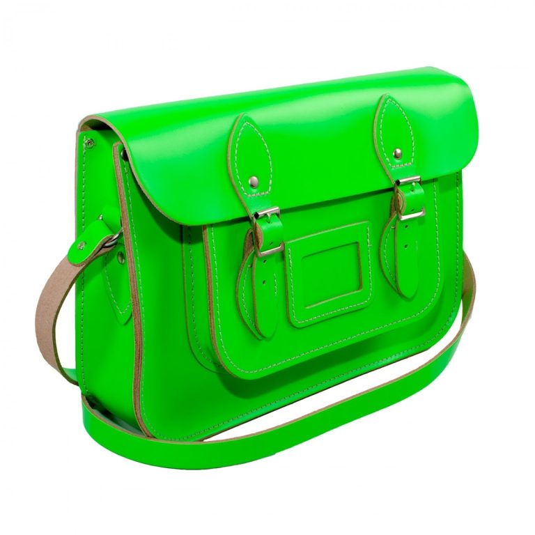 14 Dayglow Green Satchel (1) 14 Dayglow Green Satchel (1)