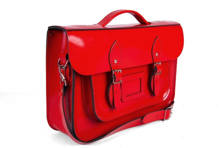 14 RED PATENT ENGLISH LEATHER SATCHEL MAGNETIC BRIEFCASE 2 14 RED PATENT ENGLISH LEATHER SATCHEL MAGNETIC BRIEFCASE 2