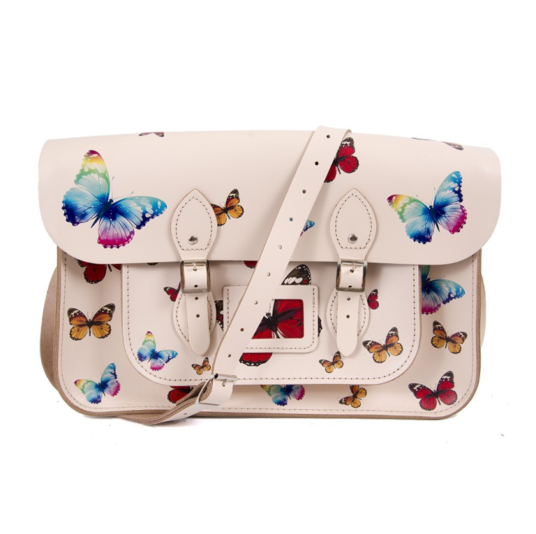 15 Cream Butterfly Satchel 15 Cream Butterfly Satchel