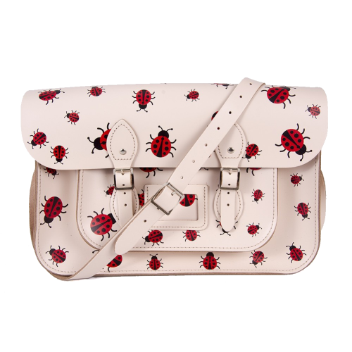 15" Cream Ladybird Satchel