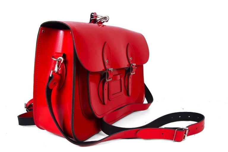 Red Patent Backpack Satchel1