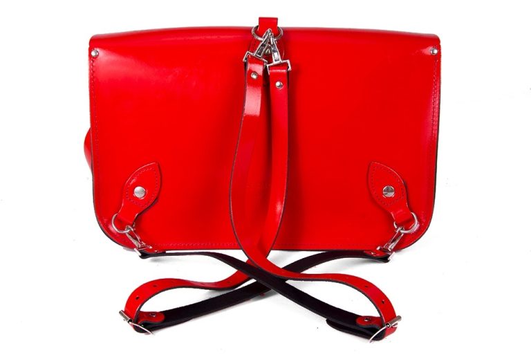Red Patent Backpack Satchel2