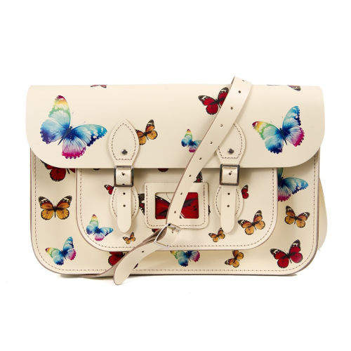 15" Yellow Butterfly Satchel