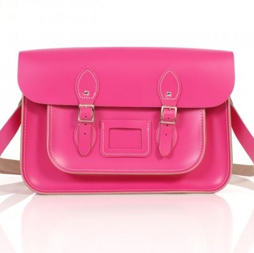14" Fuchsia Satchel