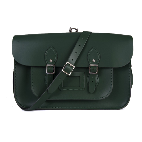 15" Dark Green Backpack Satchel