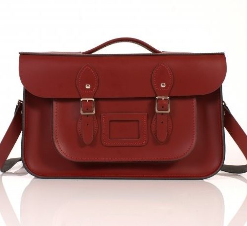 14" Red Briefcase Satchel