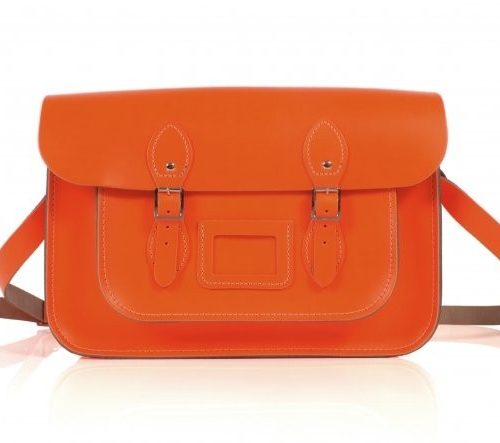 14" Dayglow Orange Satchel