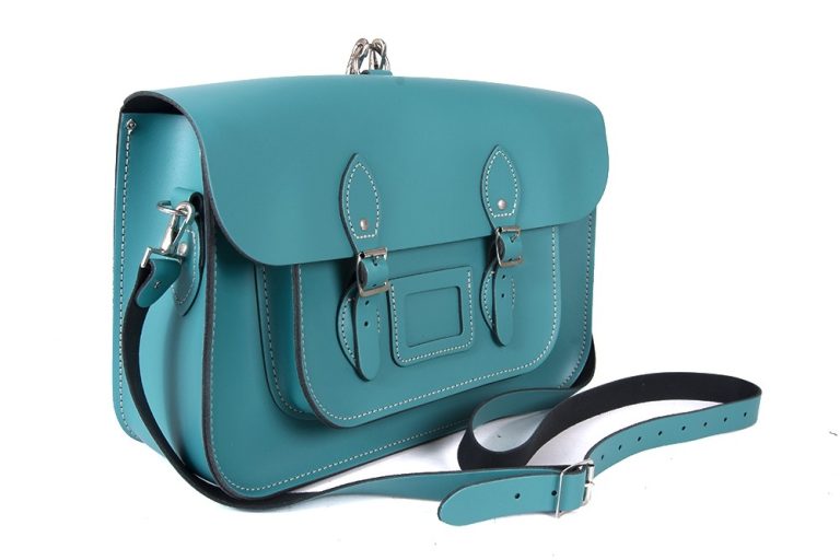 15″ Aqua Blue Backpack Satchel 15″ Aqua Blue Backpack Satchel