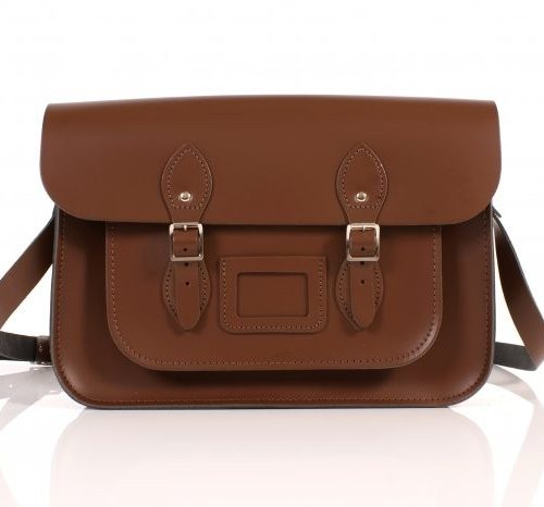 14" Chestnut Brown Satchel