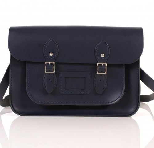 14" Navy Satchel