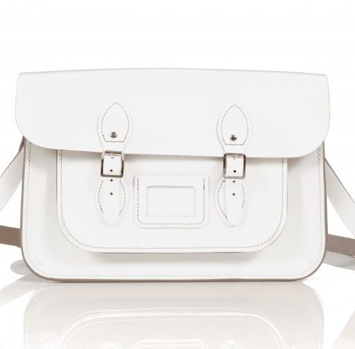 14" White Satchel