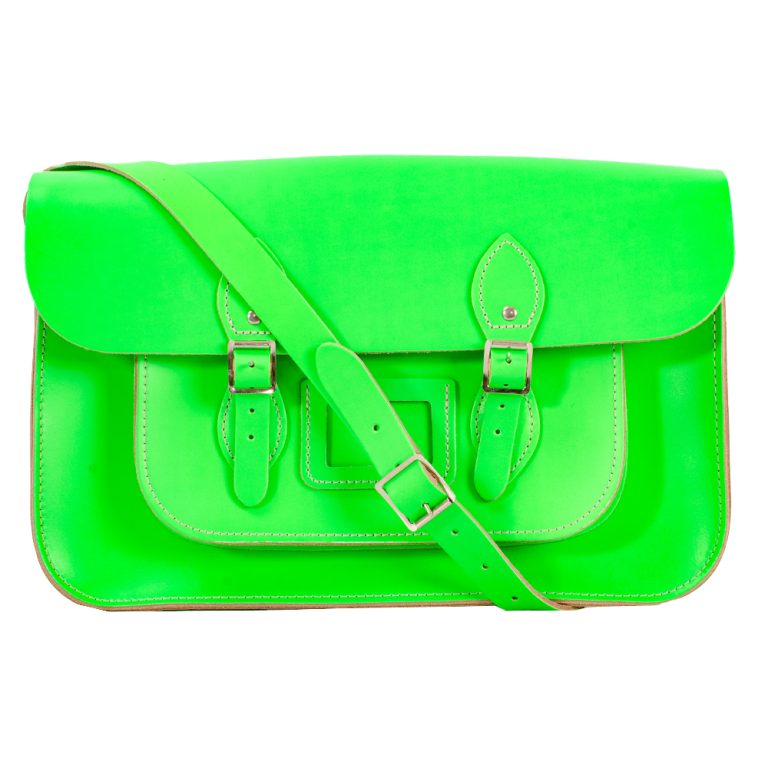 15” NORMAL SATCHEL DAYGLOW GREEN D 15” NORMAL SATCHEL DAYGLOW GREEN D