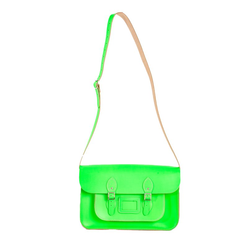15” NORMAL SATCHEL DAYGLOW GREEN E 15” NORMAL SATCHEL DAYGLOW GREEN E
