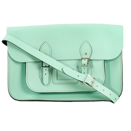 15" Lime Green Satchel