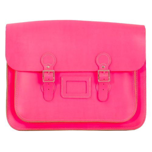 15" Dayglow Fuchsia Satchel